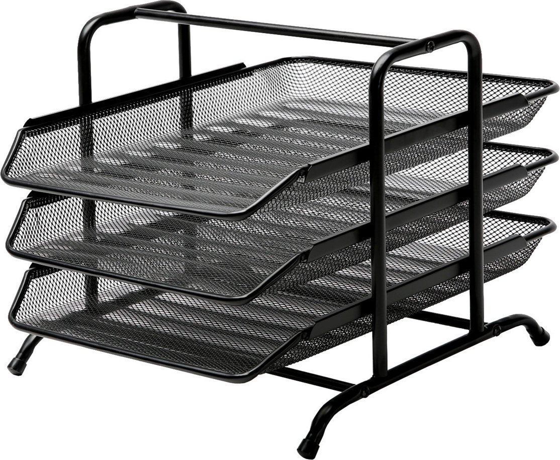 Stickn Brevbakkesæt tråd metal MESH m/3 bakker sort