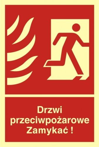 Mój dom Drzwi Przeciwpożarowe Zamykać! Kierunek Drogi Ewakuacyjnej W Prawo 150X222 Libres Polska Sp Bb014_150X222_Ps 5904937049536