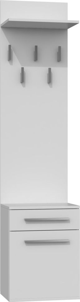 Topeshop WIESZAK SZAFKA NA BUTY DUO BIEL MAT (DUO WIESZAK BIEL)