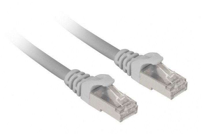 Sharkoon patch network cable SFTP, RJ-45, with Cat.7a raw cable(grey, 7.5 meters)