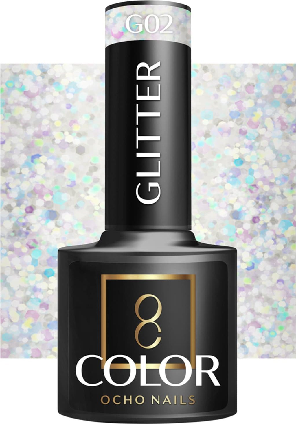 Activeshop OCHO NAILS Lakier hybrydowy glitter G02 -5 g