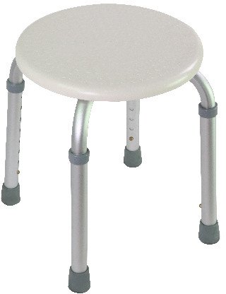 Okrągły taboret pod prysznic krzesło prysznicowe stołek regulowana wysokość