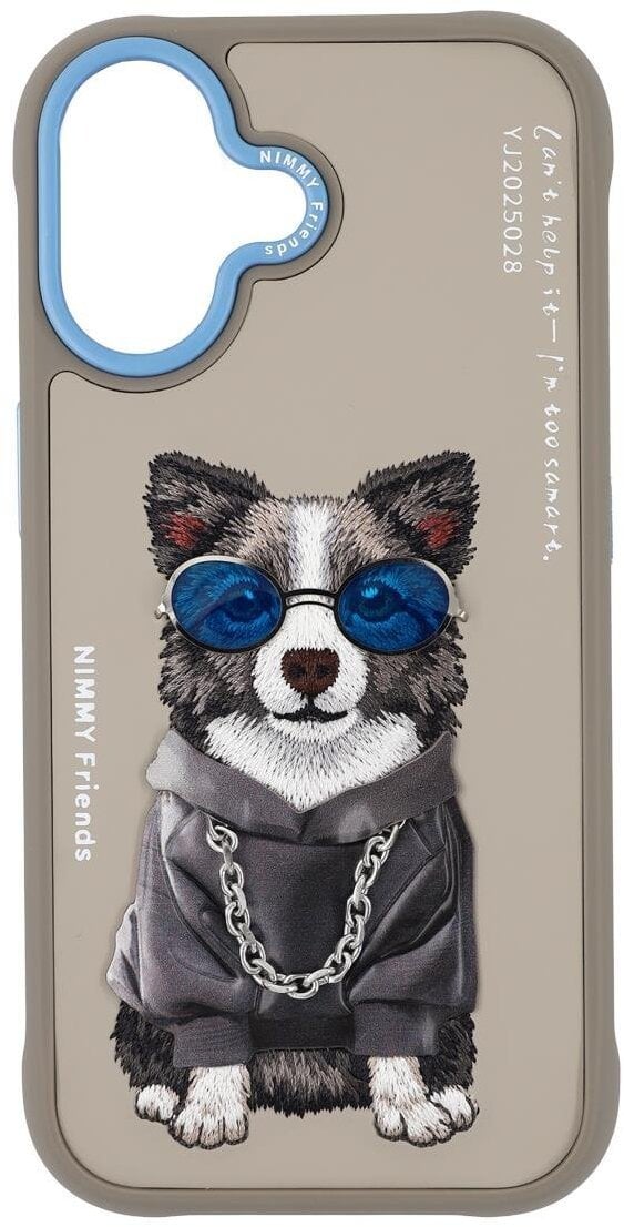 Etui Nimmy Glasses Cool Dog do iPhone 17 szary