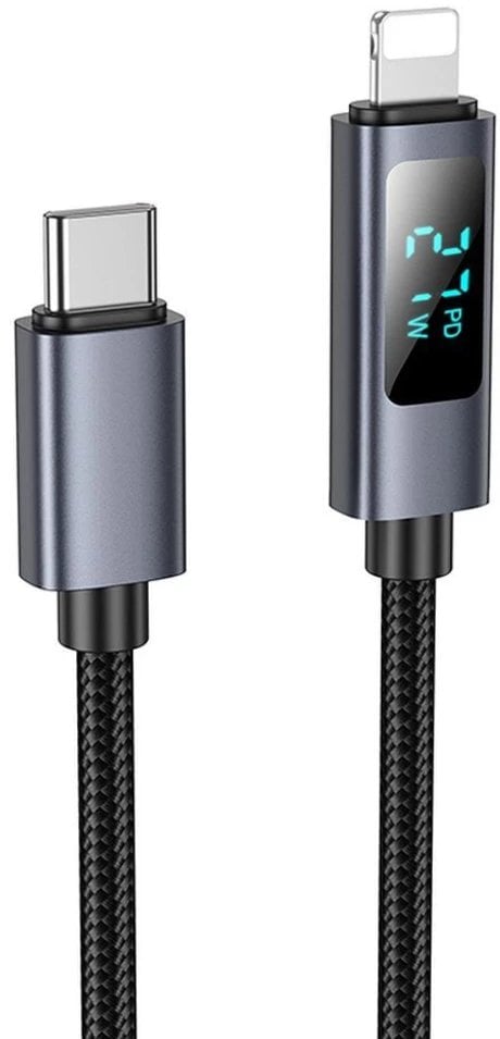 Kabel USB Hoco USB-C - Lightning 1 m Czarny