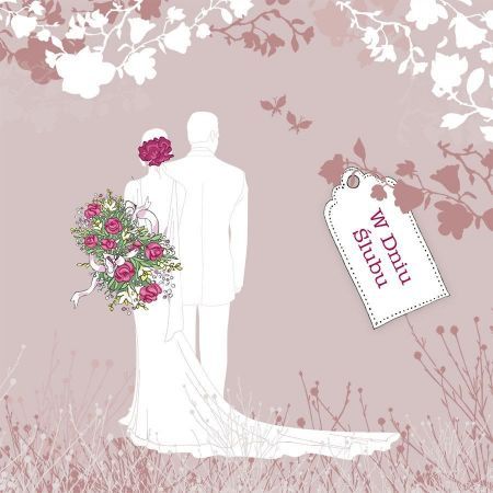 Clear Creation Karnet Swarovski kwadrat CL3408 W Dniu Ślubu Para