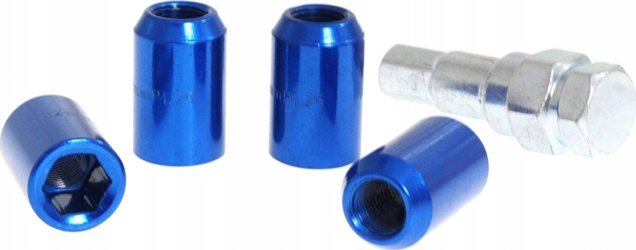 MTuning Nakrętki przelotowe M12x1,5 L:32mm Niebieskie