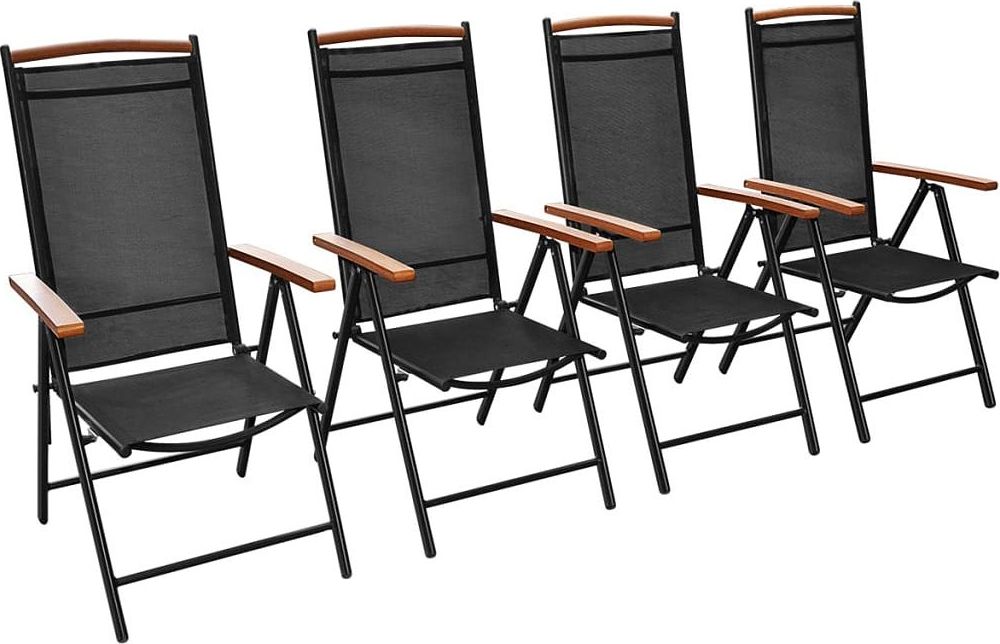 Elior Komplet ogrodowych krzeseł składanych Amareto 4 szt.