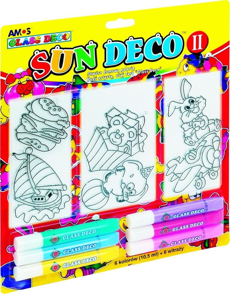 Amos Farby witrażowe Sun Deco II 6 kolorów (134305)