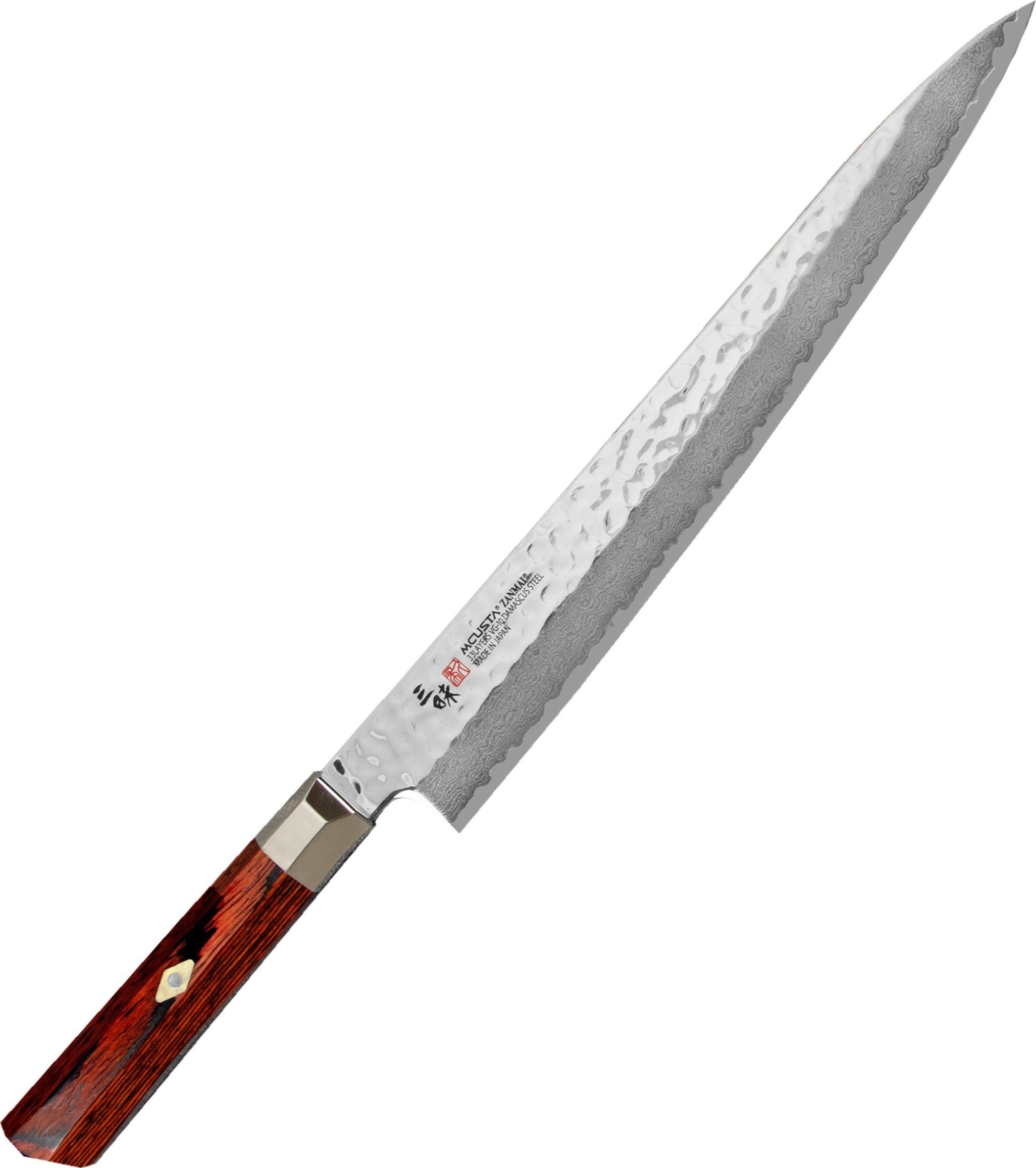 Mcusta Mcusta Zanmai VG-10 Supreme Hammered Nóż Sujihiki 27cm