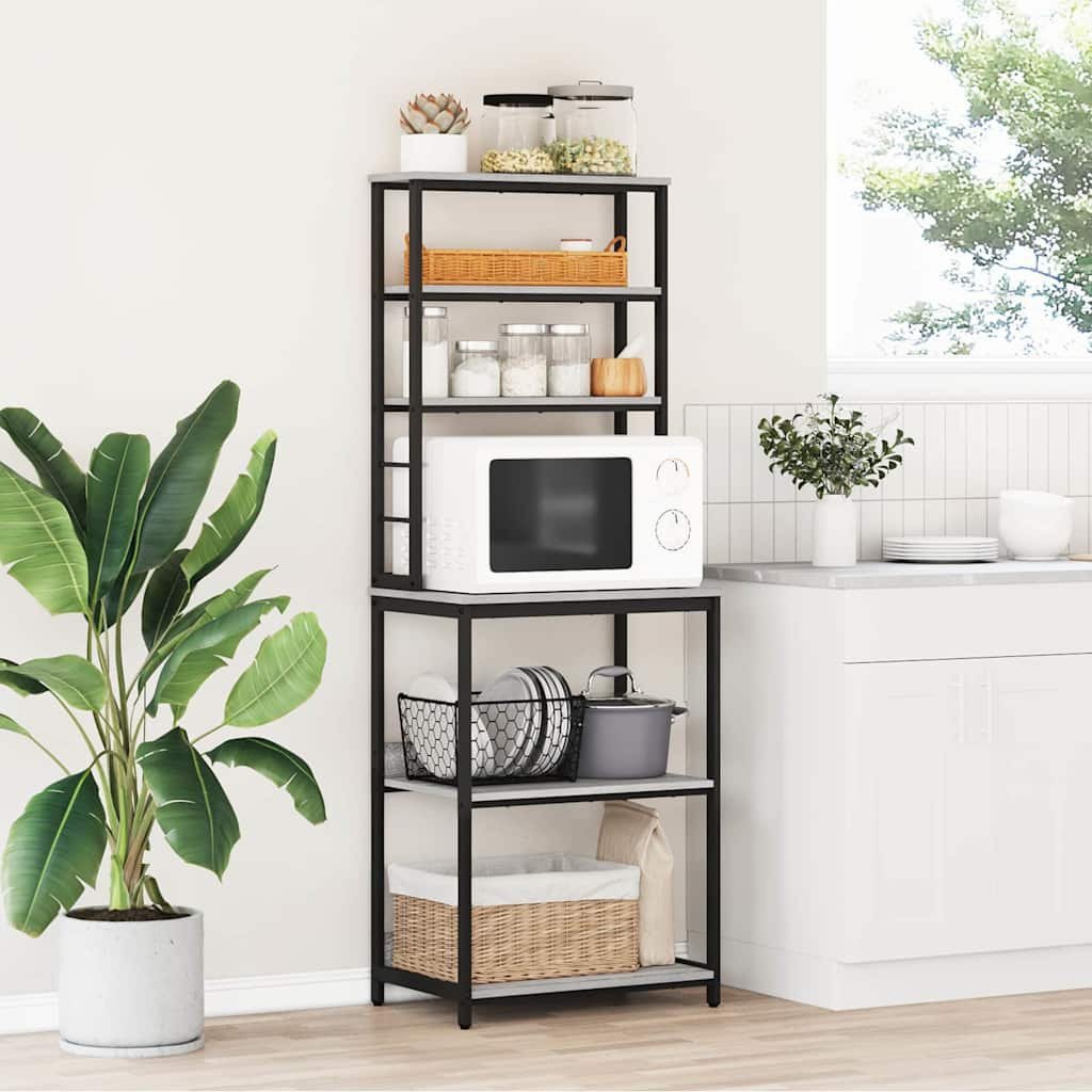 vidaXL Półka kuchenna Szary Sonoma 60 x 40 x 168 cm