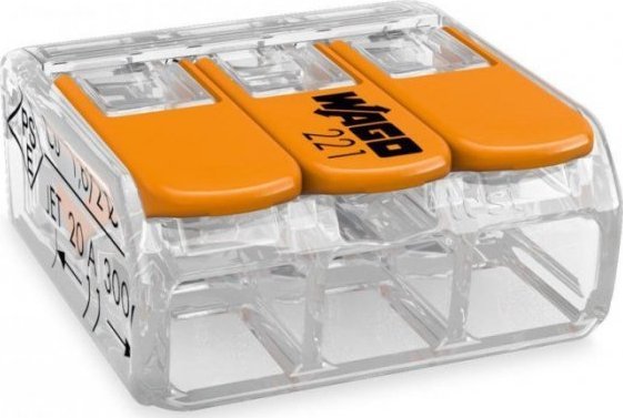 Wago SZYBKOZÅÄCZKA WAGO 221-413 3X0,5-4,0 MM2 Z DÅ¹WIGNIAMI 20 SZT