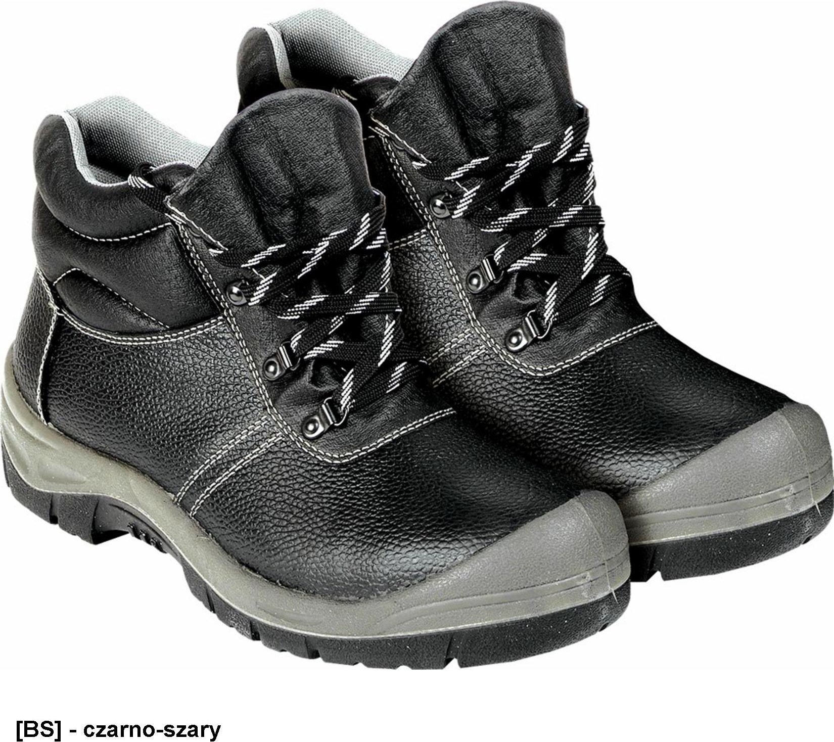 R.E.I.S. BRB BRBRUK OB - skórzane buty robocze trzewiki dla brukarzy z gumowym podnoskiem 47