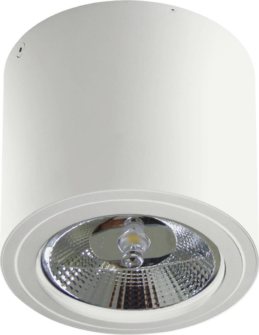 Lampa sufitowa Azzardo Okrągła lampa sufitowa Alix biała metalowa do przedpokoju