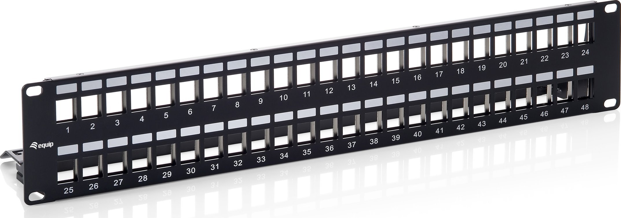 Szafa Equip Equip Patchpanel 48x Cat6A 19" FTP 1HE Keystone Montage sw
