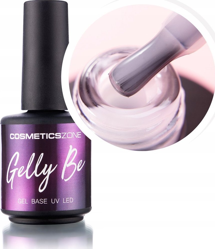 Cosmetics Zone Baza żelowa do przedłużania Gelly BE mlecznoróżowa - Milky Pink