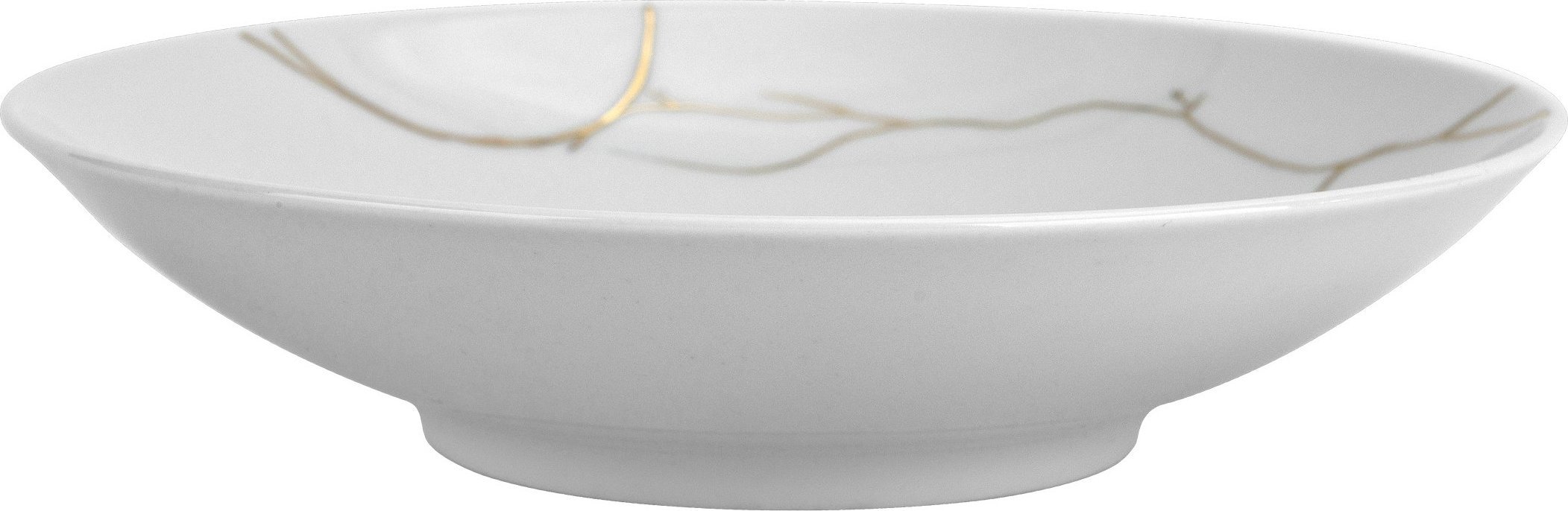 Karolina Talerz głęboki 21cm Tektonika biała