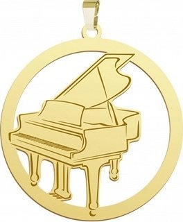 Radziszewska Jewellery Pozłacana Zawieszka FORTEPIAN GRAWER DEDYKACJA