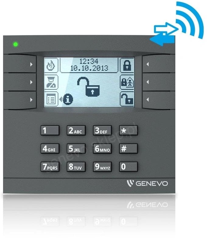 EVOKPD CLASSIC GY Bezprzewodowy manipulator LCD do central GENEVO