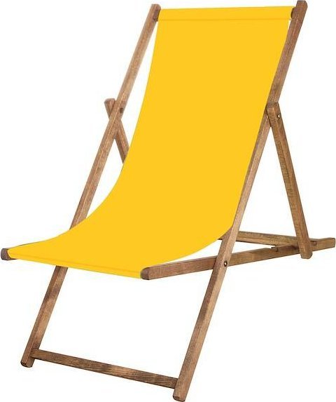 Springos Leżak drewniany impregnowany z tkaniną żółty UNIWERSALNY