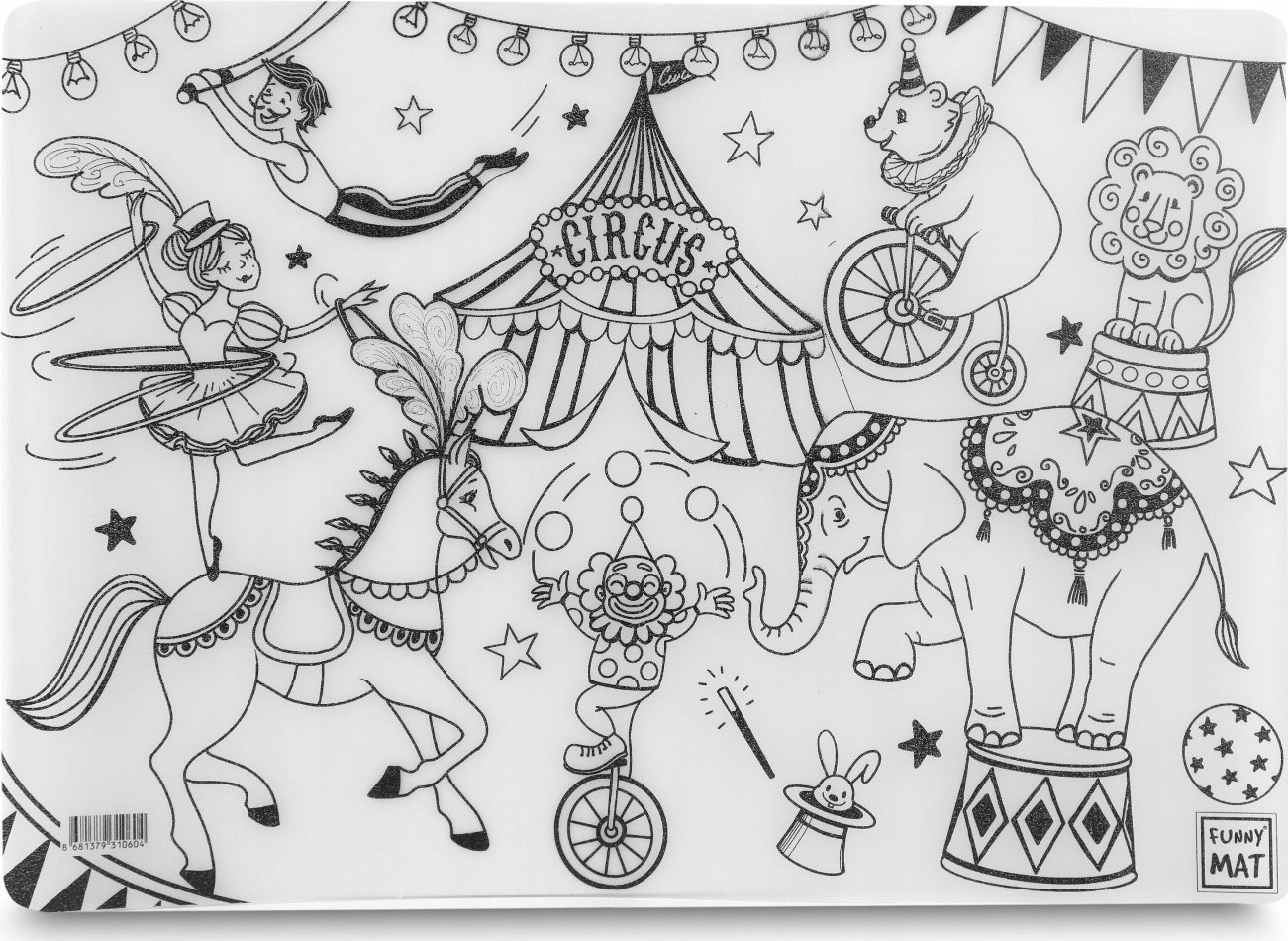 vidaXL Mata transparentna Circus Funny Mat STRIGO