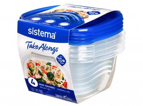Sistema - 1.2L Deep Square 4 Pack TakeAlongs
