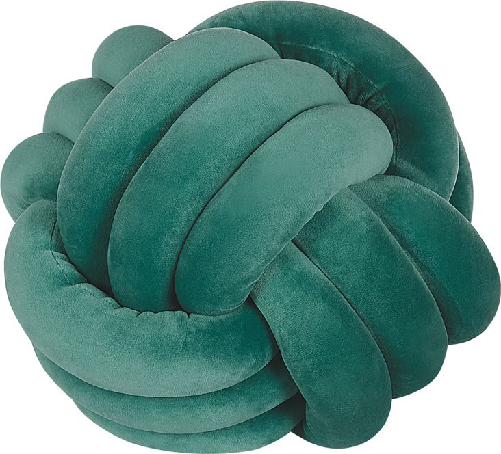 Beliani Poduszka dekoracyjna supeł 30 x 30 cm butelkowa zieleń MALNI