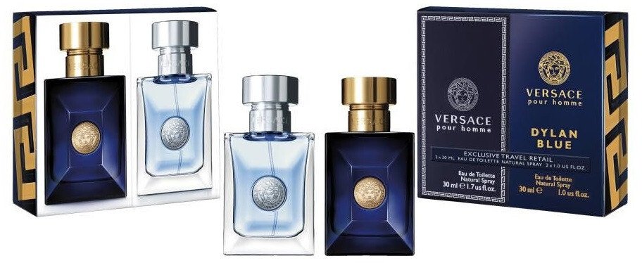 Versace Exclusive Travel Retail zestaw Pour Homme woda toaletowa spray 30ml + Pour Homme Dylan Blue woda toaletowa spray 30ml