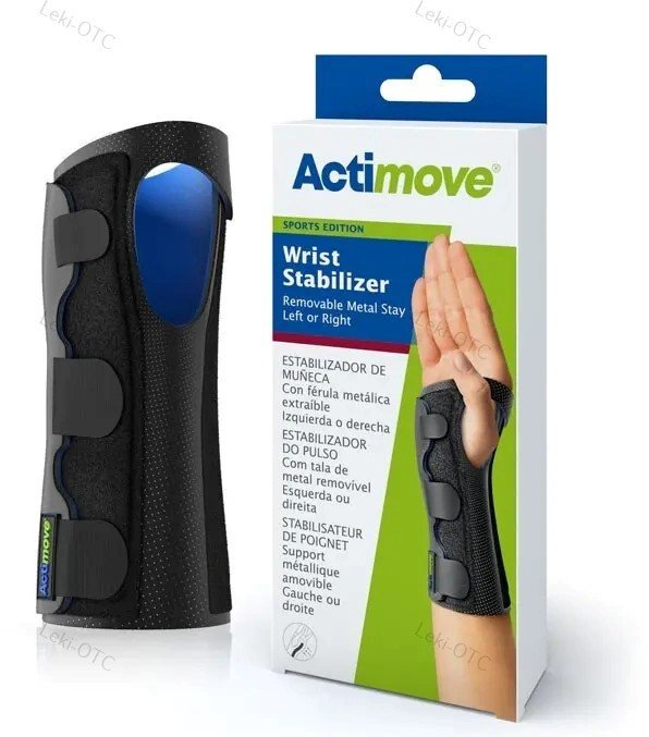 ACTIMOVE SE Orteza stabilizująca nadgarstek z szyną lewy lub prawy rozm. S czarny