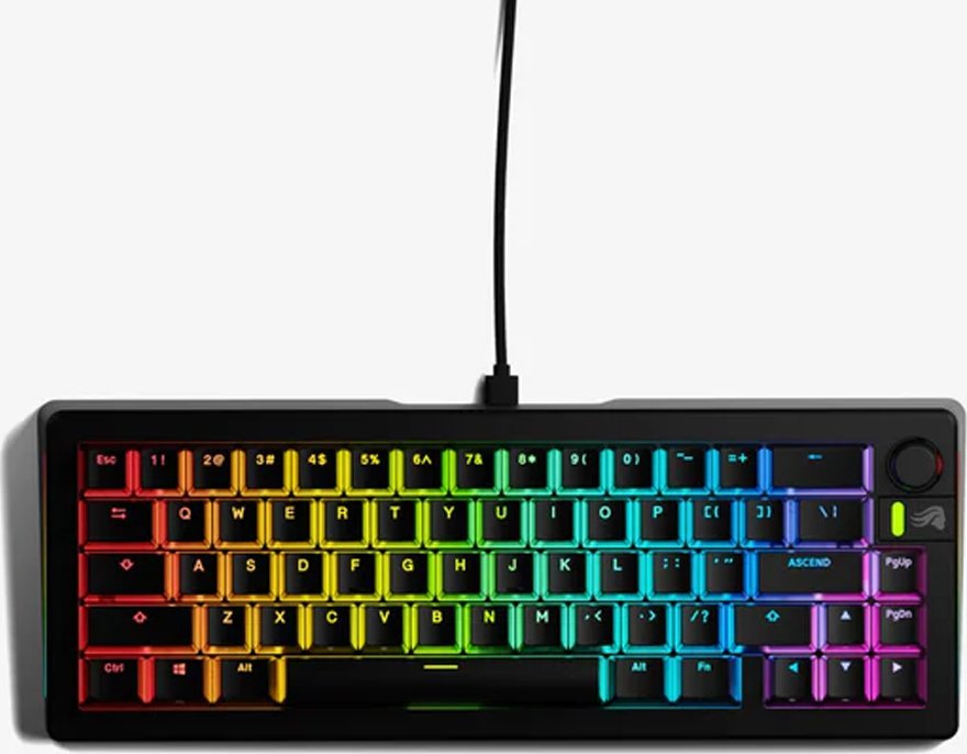 Klawiatura Glorious Glorious GMMK 3 65 % Custom Gaming-Tastatur - Pre-Built, ANSI (US), Fox Switches, schwarz