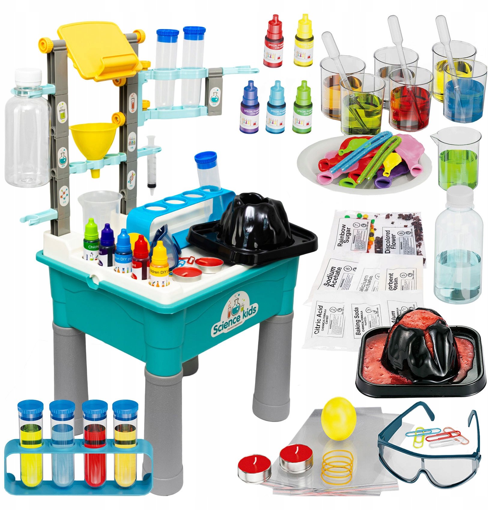 Mały Chemik Laboratorium Chemiczne Dla Dzieci Do 270 Eksperymentów Wulkan