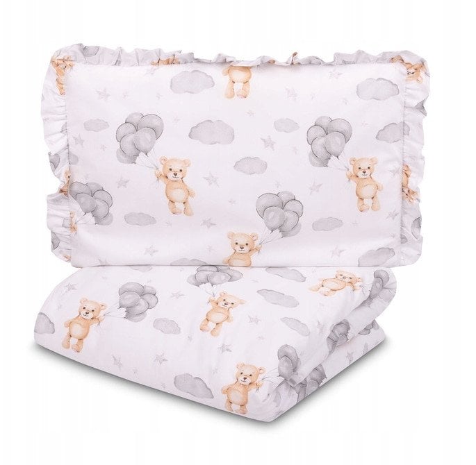 POŚCIEL 2-ELEMENTOWA TEDDY SZARY 100X135 CM