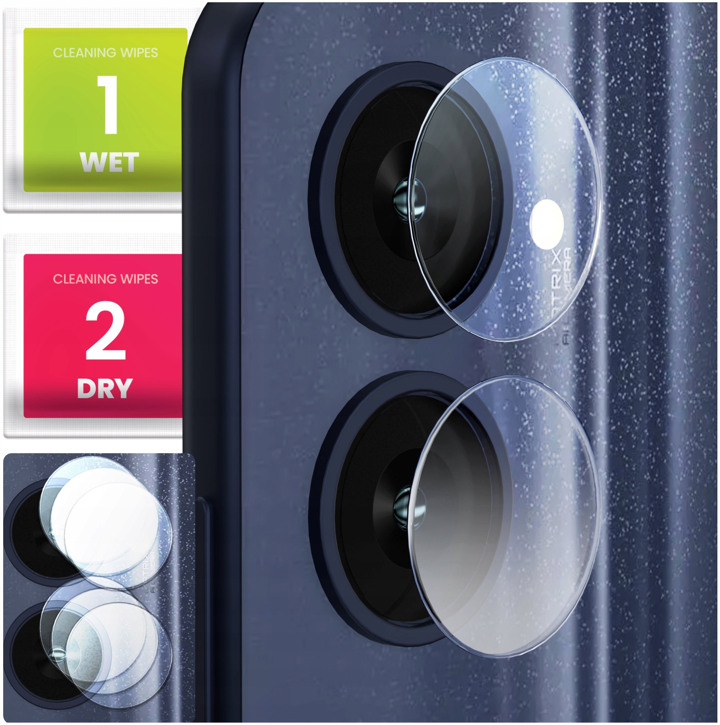 3-PAK Szkło Na Aparat Do Realme C33 (Hartowane, Ochronne, Na Obiektyw, 9H)