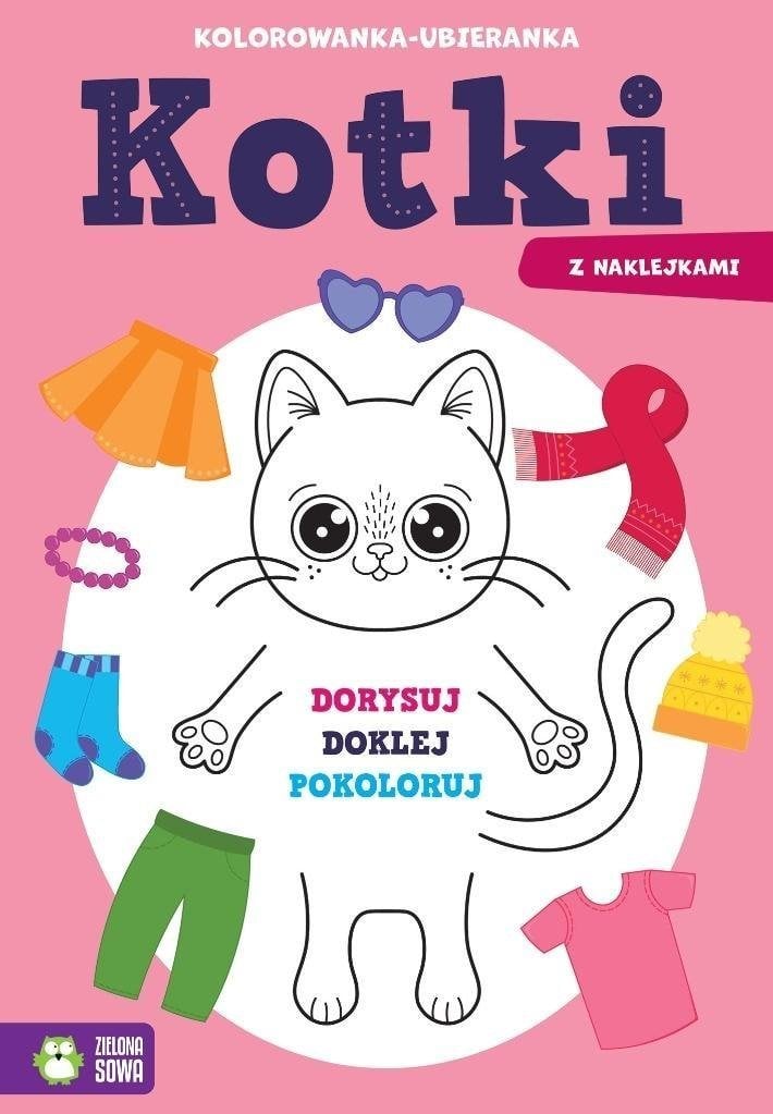 Kolorowanka ubieranka Kotki 98443