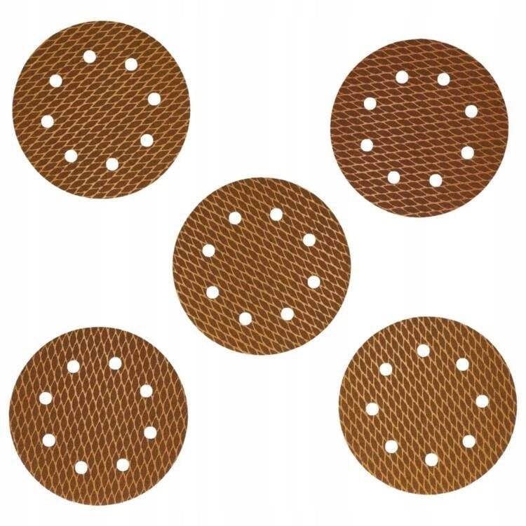 Dedra Tarczki ścierne Anti-clogg 180mm, #320, rzep, zestaw 5szt