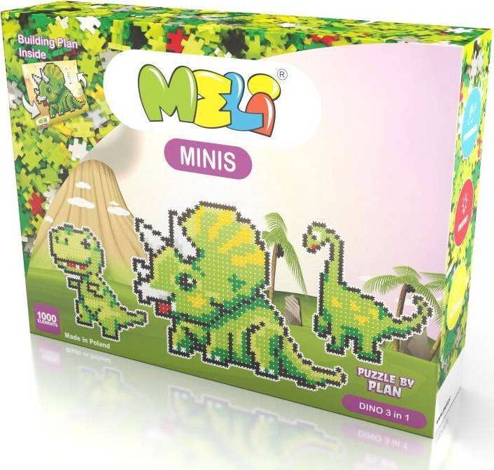 Krups Klocki Meli Minis Dino 3w1 1000 el.