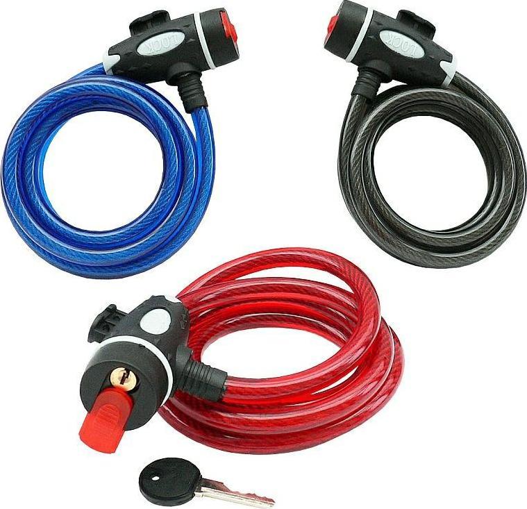 Carcommerce Blokada rowerowa 10mm x 150cm - kluczyk