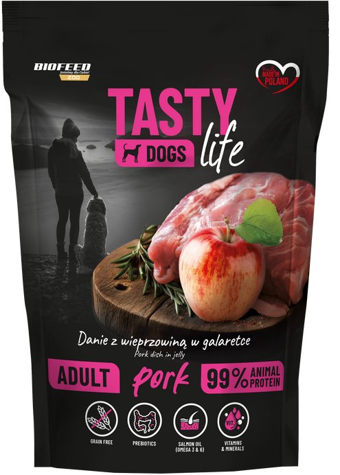 Tasty Dogs Life Danie z wieprzowiną w galaretce 500g