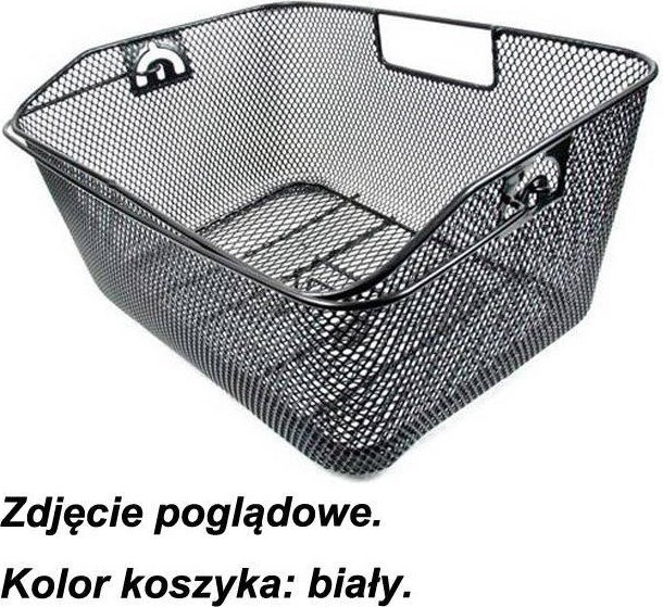 Nieznany Kosz na bagażnik siatkowy 42x30x17/20cm biały Uniwersalny