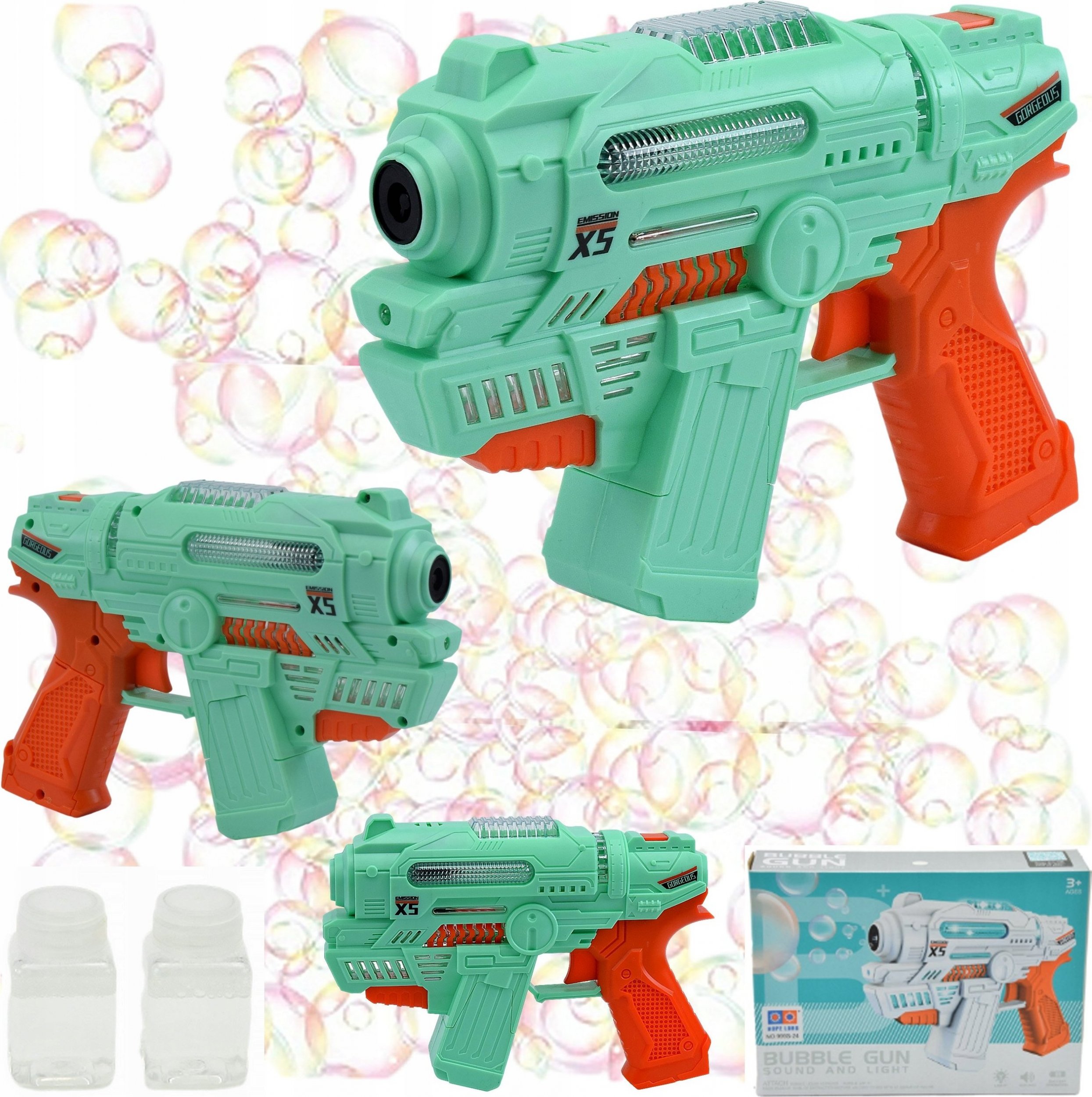 Skleplolki PISTOLET DO BANIEK MYDLANYCH AUTOMAT ŚWIECI GRA