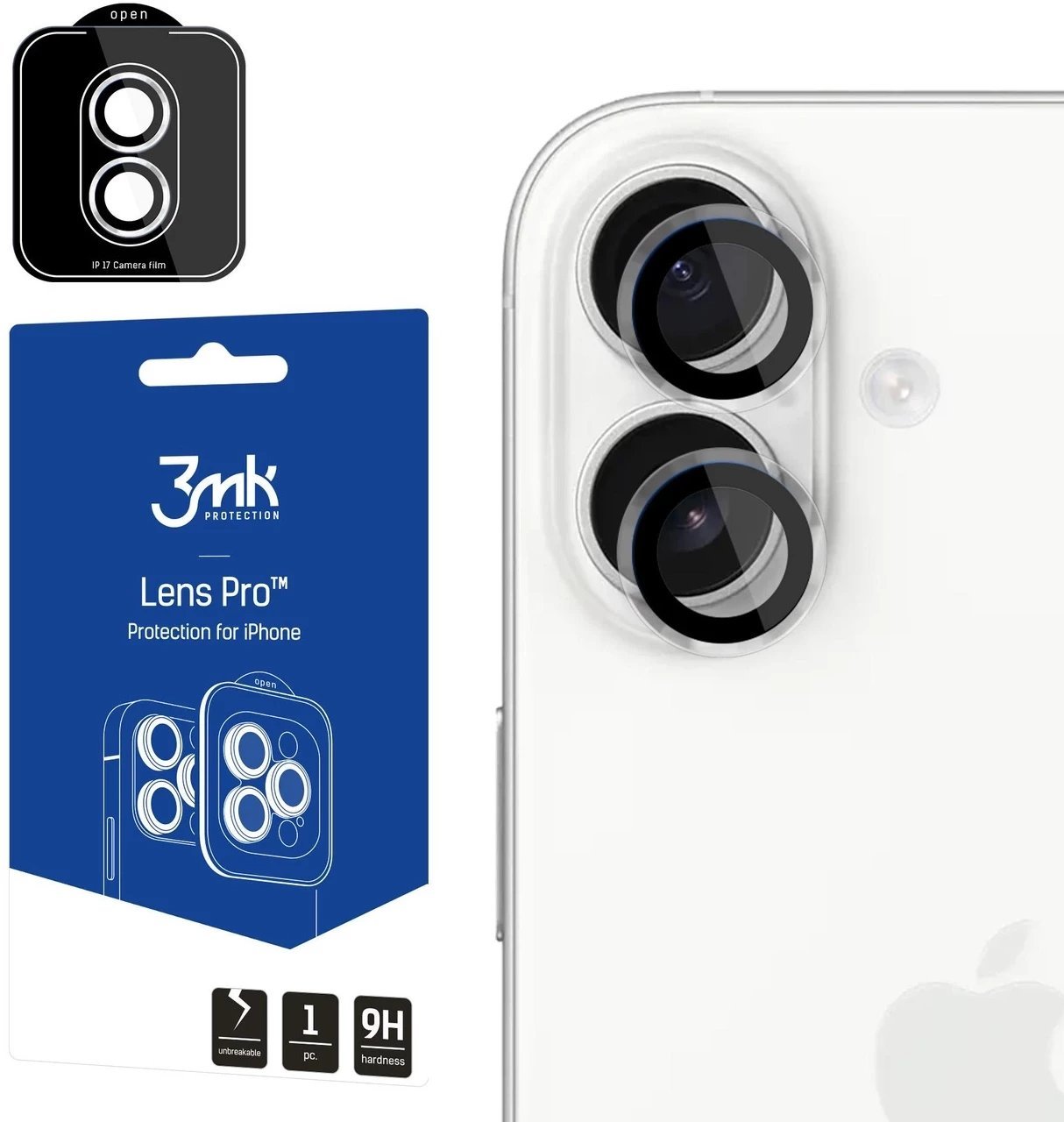 Ochrona na obiektyw aparatu 3MK Lens Protection Pro do Apple iPhone 17 przezroczysty