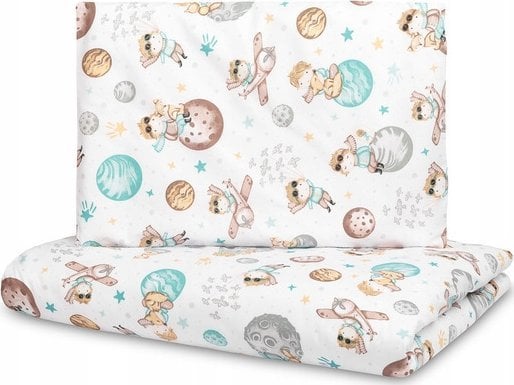 Sensillo POŚCIEL 2 EL. PLANETY 100X135 CM