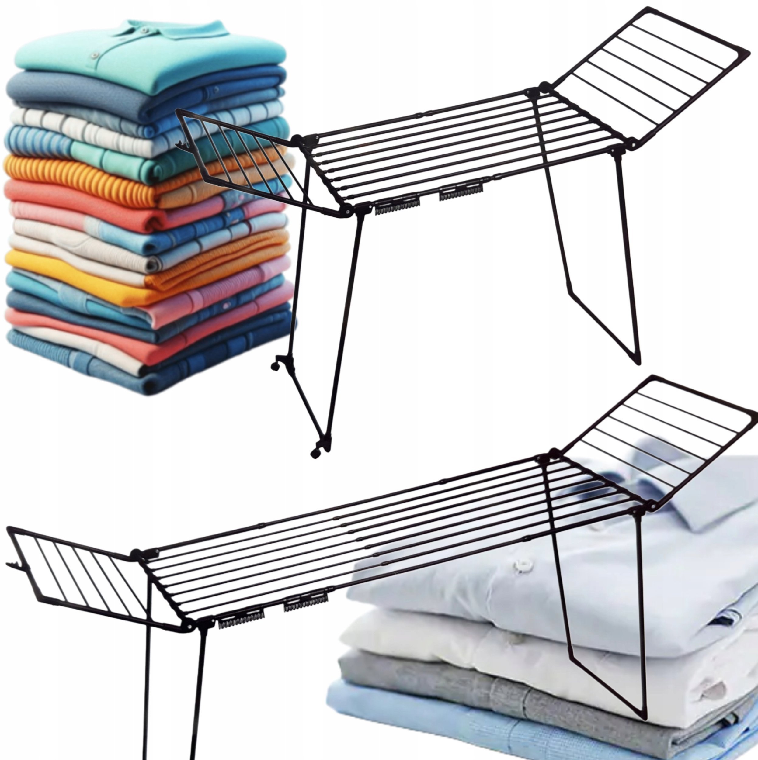 SUSZARKA DO PRANIA UBRAŃ I BIELIZNY BALKONOWA TELESKOPOWA XXL 2 SKRZYDŁA 27MB BRUNBESTE BB-3904