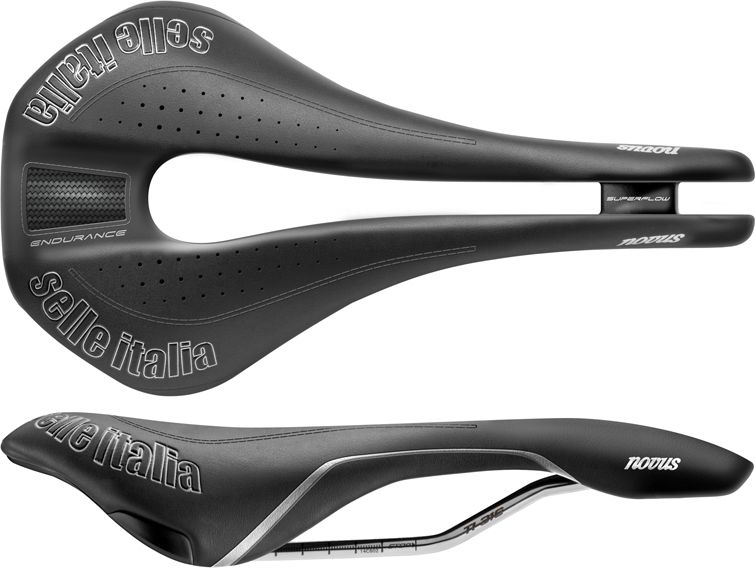 Selle Italia Siodło NOVUS SUPERFLOW ENDURANCE S (id match - S3) Ti 316 Tube 7 Fibra-tek Czarne (SIT-080H503IKC001)
