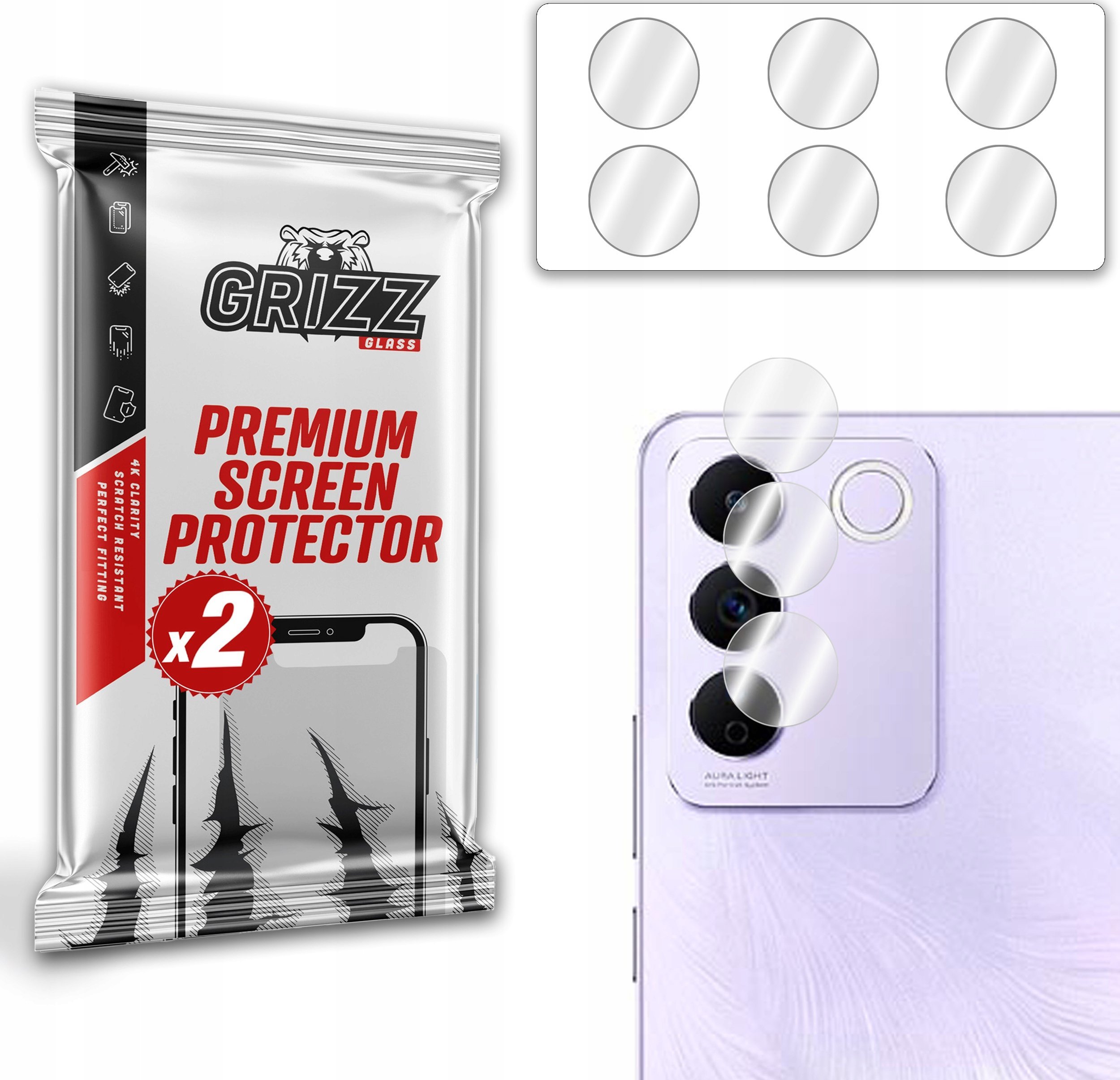 GrizzGlass Szkło hybrydowe na aparat Grizz Vivo S16e