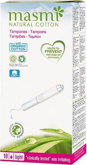 Masmi MASMI_Tampons tampony z aplikatorem z bawełny organicznej Light 18szt