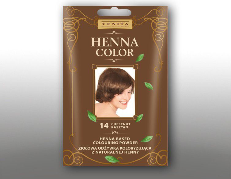 Venita Ziołowa odżywka koloryzująca Henna Color 30g 14 kasztan
