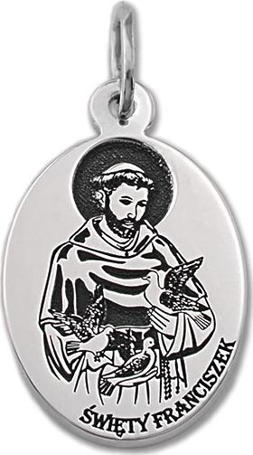 WĘC - Twój Jubiler Medalik srebrny z wizerunkiem sw. Franciszka MED-FRAN-01