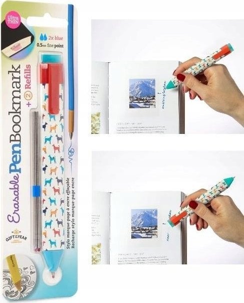 Thinking Gifts Pen Boomkark zakładka długopis - Psy + wkłady