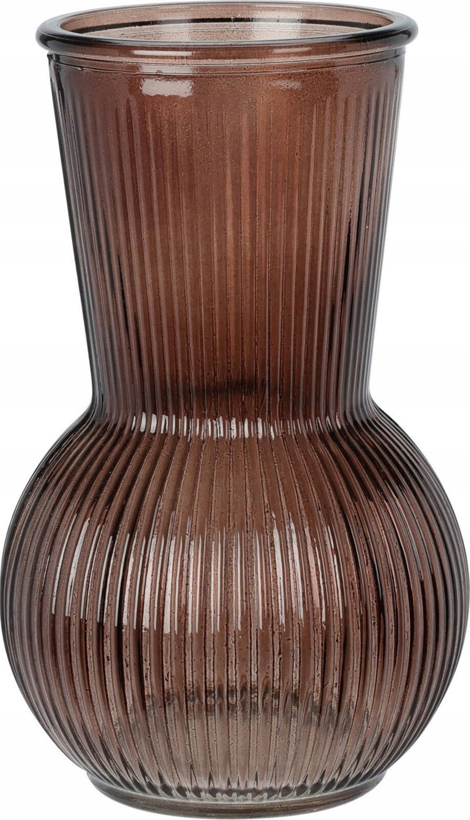 Home Styling Collection Wazon szklany ryftowany, 20 cm