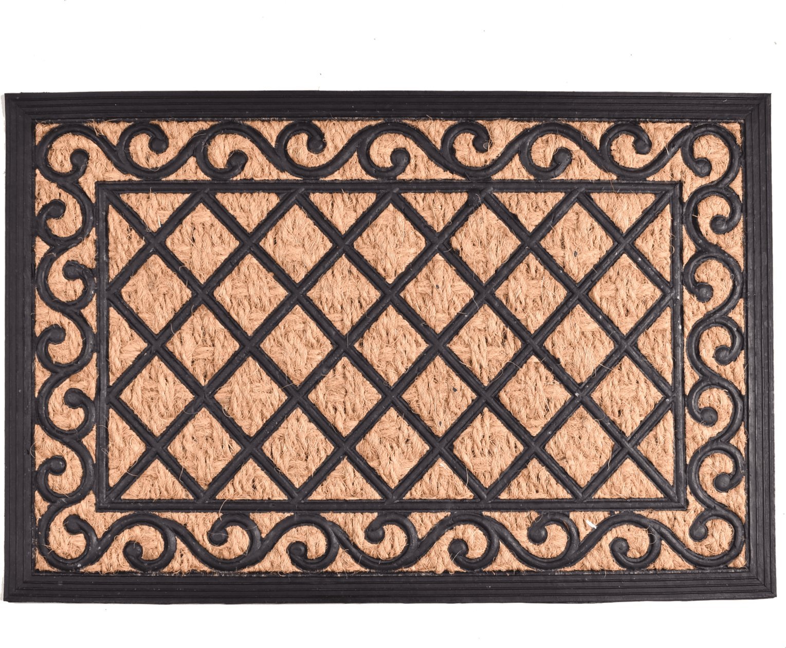 Wycieraczka Panama z kokosu i gumy ROMBY AŻUROWE